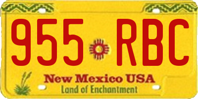 NM license plate 955RBC