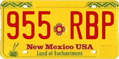 NM license plate 955RBP