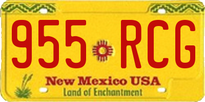 NM license plate 955RCG