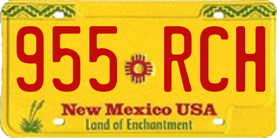 NM license plate 955RCH