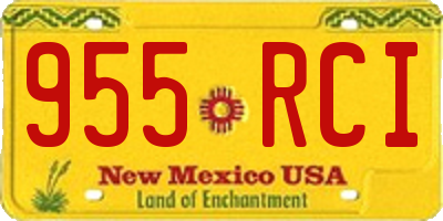 NM license plate 955RCI