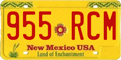 NM license plate 955RCM