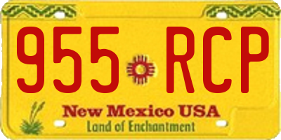 NM license plate 955RCP