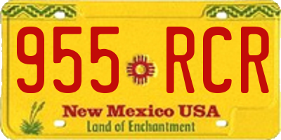 NM license plate 955RCR