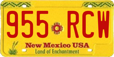 NM license plate 955RCW