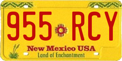 NM license plate 955RCY
