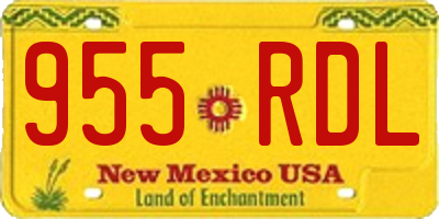 NM license plate 955RDL