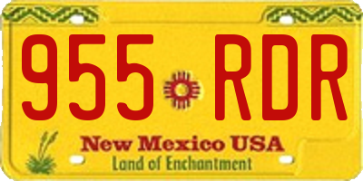 NM license plate 955RDR