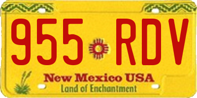 NM license plate 955RDV