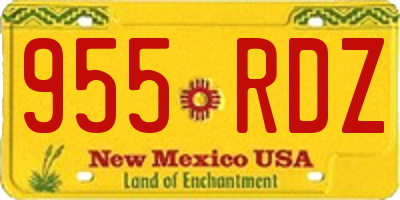 NM license plate 955RDZ