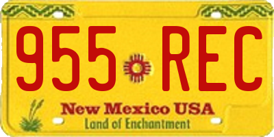 NM license plate 955REC