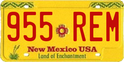 NM license plate 955REM