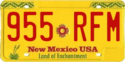 NM license plate 955RFM