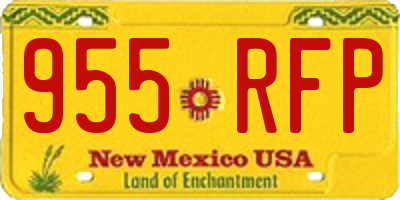 NM license plate 955RFP