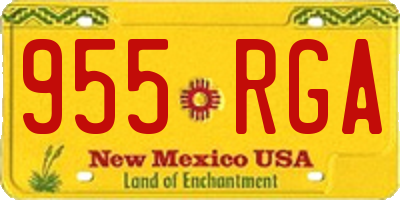 NM license plate 955RGA