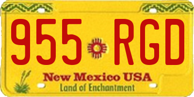 NM license plate 955RGD