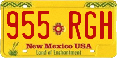 NM license plate 955RGH