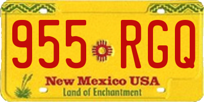 NM license plate 955RGQ