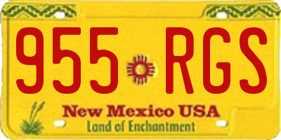 NM license plate 955RGS