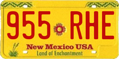 NM license plate 955RHE