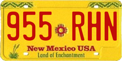 NM license plate 955RHN