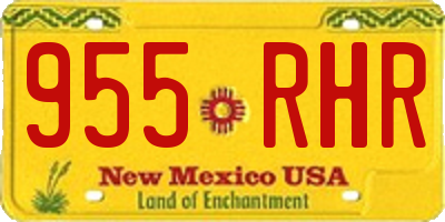 NM license plate 955RHR