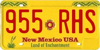 NM license plate 955RHS