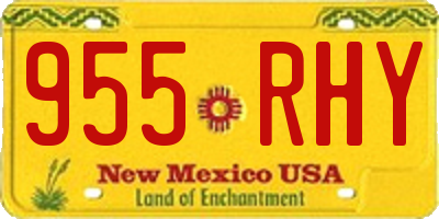 NM license plate 955RHY