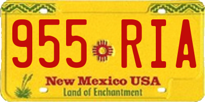 NM license plate 955RIA