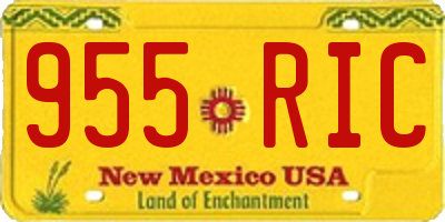 NM license plate 955RIC