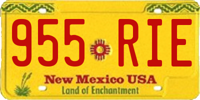 NM license plate 955RIE