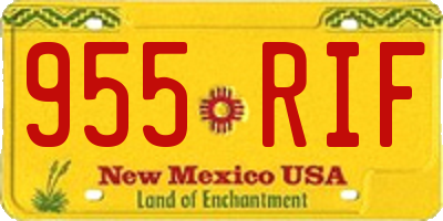 NM license plate 955RIF