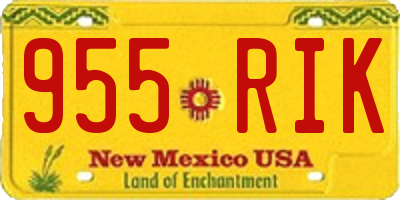 NM license plate 955RIK