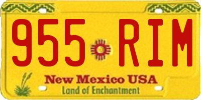 NM license plate 955RIM
