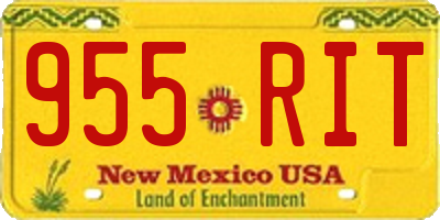 NM license plate 955RIT