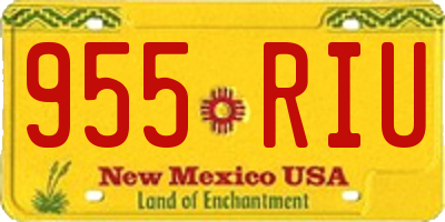 NM license plate 955RIU