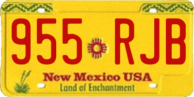 NM license plate 955RJB