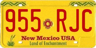 NM license plate 955RJC