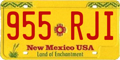 NM license plate 955RJI