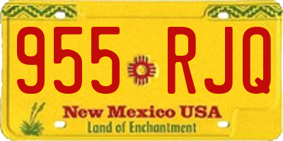 NM license plate 955RJQ