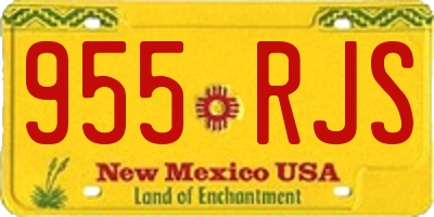 NM license plate 955RJS