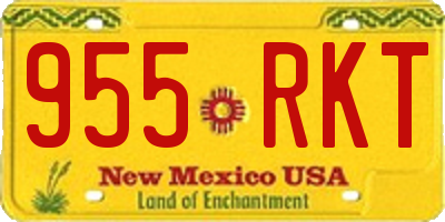 NM license plate 955RKT