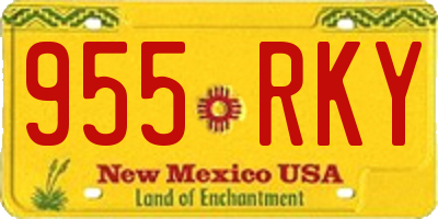 NM license plate 955RKY