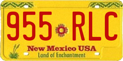 NM license plate 955RLC