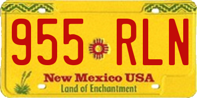 NM license plate 955RLN