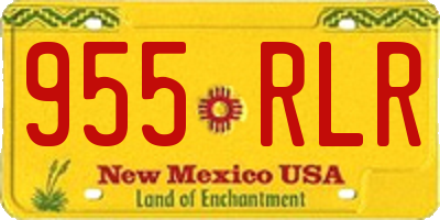 NM license plate 955RLR