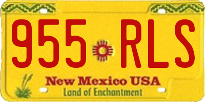 NM license plate 955RLS
