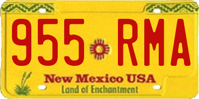 NM license plate 955RMA