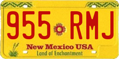 NM license plate 955RMJ