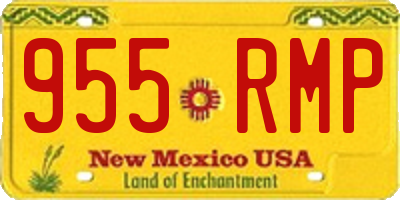 NM license plate 955RMP